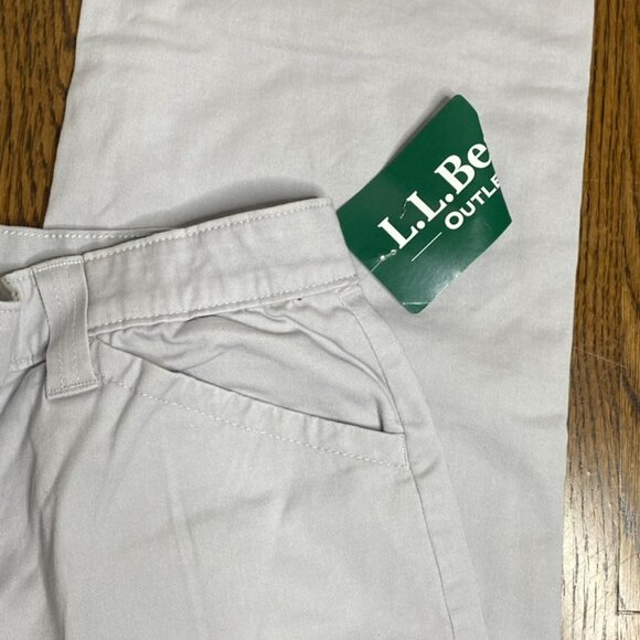 L.L. Bean flannel lined khaki pants women's size 10P - Picture 3 of 8